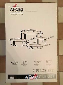 NEW, SEALED All-Clad Stainless Steel 7-Piece Cookware Set (Made in the USA)