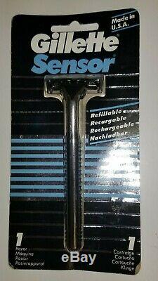 NOS Lot - Ten (10) Gillette Sensor Razor Original New Sealed Made in USA 1989