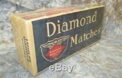 NOS Sealed Package 6 Boxes Diamond Matches Made America Vintage Pyromania