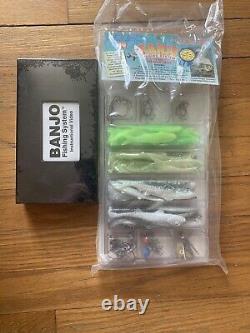 NOS Vintage Banjo Minnow USA Made 110 Piece Weedless Lure System SEALED NEW