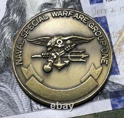 Naval Special Warfare Group One Seal Team Challenge Coin Genuine / USA Made
