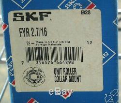 New In Box Skf Fyr-2.7/16 Unit Roller Collar Mount Factory Sealed Made In USA