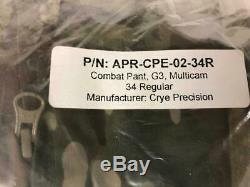 New Sealed Crye Precision G3 Combat Pants Men Size 34 R MultiCam Made In The USA