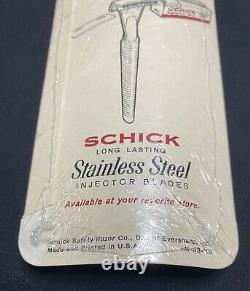 New Sealed Vintage Schick Injector Razor Stainless Steel Blade Made In USA Rare