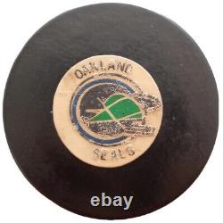 OAKLAND SEALS NHL CONVERSE OFFICIAL GAME USED PUCK made in USA ART ROSS CCM