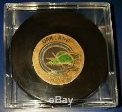 OAKLAND SEALS VINTAGE ART ROSS TYER CONVERSE GAME PUCK CCM made in the USA NHL