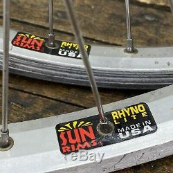 Old School BMX Wheels 24 Rims Sun Made USA Redline Sealed Flip Flop Wheelsmith