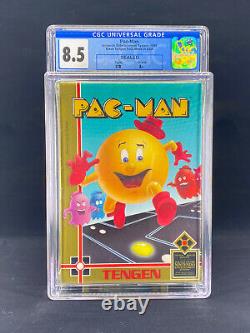 Pac-Man Black Tengen SoQ Made in USA CGC 8.5 A+ Sealed Nintendo NES Pacman