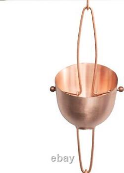 Pure Copper Rain Chain Modern Angle Artisan Made and Sealed for Longer Shine USA