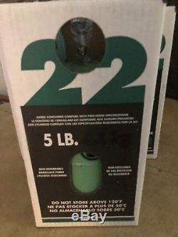 R22 Refrigerant Sealed Virgin New 5 Pound Cylinder Made in the USA FREON