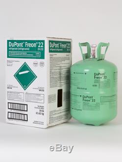 R22 Refrigerant Virgin Freon R-22 30lb Factory Sealed Dupont Made in USA