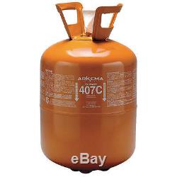 R407C-Refrigerant 25 lb Cylinder FACTORY SEALED R22 Replacement. Made in USA