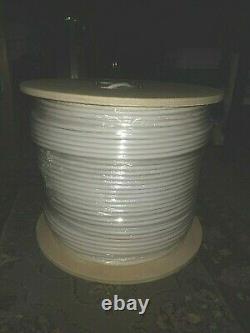 RG6 /U-BC-90% PLENUM CMP Coax Cable 1000 FT WHITE NEW Sealed Spool MADE in USA