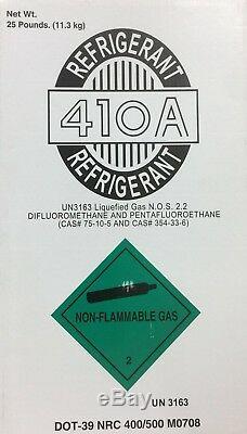 R-410A. Refrigerant 25LB. New Factory Sealed. Made in USA