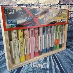 R&F Pigment Sticks RF Handmade Paints Painter's Dozen Sealed Set of 12 USA Made