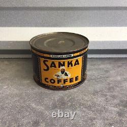 Rare Full Vintage Sanka Coffee Can Tin One Pound General Foods Sealed USA Made