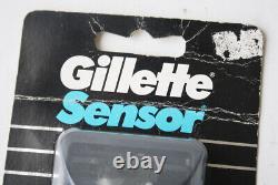Rare Vintage 90's Gillette Sensor Excel 2 Cartridges Made In USA New Sealed