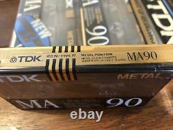 SEALED case 9 TDK MA 90 metal CASSETTE tapes TYPE IV made In USA 1990 audiophile
