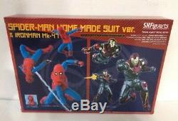 SH Figuarts Spider-Man Homecoming Home Made Suit & Iron Man Mark 47 SEALEDUSA