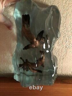 SIGNED K CANTRELL LUCITE SEALS ART SCULPTURE Limited Edition MADE IN USA