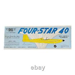 SIG Four Star 40 R/C Model Airplane Kit SIGRC44 Made In USA Vtg NOS Sealed 1989