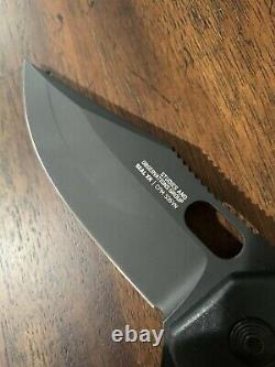 SOG SEAL XR Flipper Knife 3.9 Black TiNi S35VN Clip Point Blade, USA Made