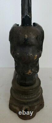 Scroll Handle Antique Cast Iron Lion Head Notary Press Stamp Seal Made In USA