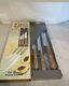 Sealed Case XX USA Made 3 Piece Kitchen Cutlery Knife Set & Wooden Wall Holder
