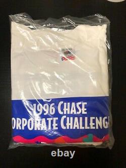 Sealed Vintage 1996 Chase Corporate Challenge White Graphic Tee Size XL USA Made