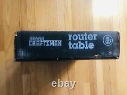 Sears Craftsman Router Table Set #925474 NEW SEALED IN BOX MADE IN USA