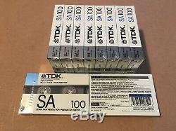 Set Of 10 New Sealed TDK SA 100 Cassettes Type II Made In Japan Assembled In USA