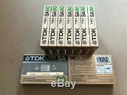 Set Of 9 New Sealed TDK SA 90 Cassettes Type II Made In Japan Assembled In USA