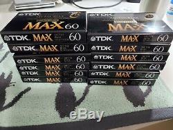 Set of 12 New Sealed TDK MA-X 60 Metal Type IV Tapes Made In Japan Assembled USA