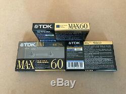Set of 3 New Sealed TDK MA-X 60 Metal Type IV Tapes Made In Japan Assembled USA