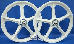 Skyway 20 TUFF WHEELS II old school bmx sealed Mags WHITE Made in the USA Retro