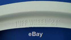 Skyway BMX 24 TUFF WHEELS cruiser Mags in WHITE sealed bearing hubs USA MADE