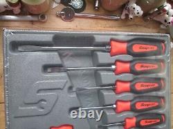 Snap On 8 Piece Screwdriver Set Bright Orange Made In The USA New And Sealed