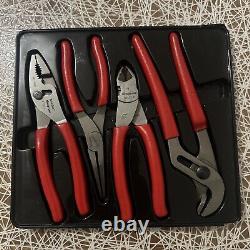 Snap-on Pl400b Red 4 Pc Pliers/cutters Set Factory Sealed New Made In USA