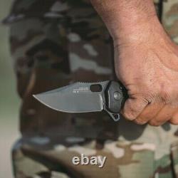 Sog Seal Xr Blackout Folding Tactical Pocket Knife #12-21-02-57 Made In USA