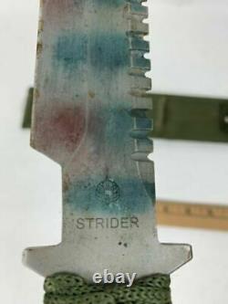 Strider Seal 2000 Military Survival Knife Made In USA Paracord Handle & Sheath