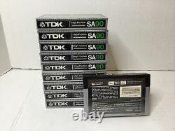 TDK SA 90 Cassettes Type II Made In USA Printed In Japan Lot Of 10, NEWithSEALED