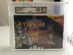 Tin Star Super Nintendo Brand New Factory Sealed VGA 85+ Gold Snes Made In Japan