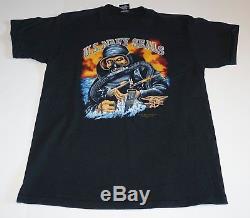 US Navy Seals 3D Emblem 1992 Military USA Made T-Shirt Graphic Logo Size Large