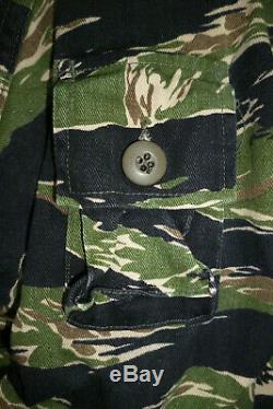 US Tiger Stripe Products Tru Spec Coat Jacke Large USA Made post Vietnam Seals
