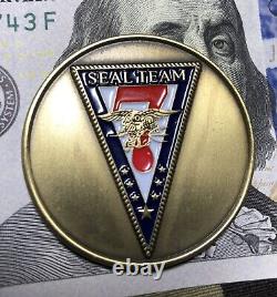 U. S. Navy Challenge Coin Seal Team 7 Seven / Genuine / USA Made
