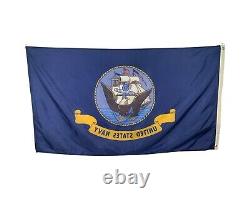 U. S. Navy Flag with Official Seal Durable All Weather Nylon Made in the USA