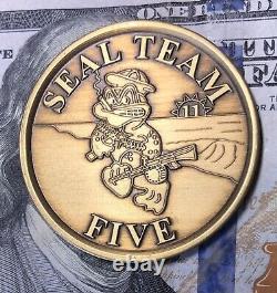 U. S. Navy Seal Team 5 Challenge Coin / Genuine / USA Made