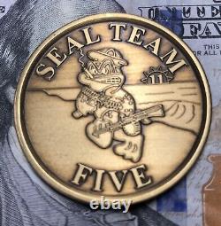 U. S. Navy Seal Team 5 Five Challenge Coin / Original 90's Era / USA Made