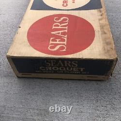 VTG Sears Croquet Set 6 Player #2593 NEW Factory Sealed Old Stock Made In USA