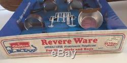Vintage 1960s REVERE WARE Miniature Pots & Pans Play Set NOS Sealed USA Made